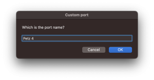 Name your custom port